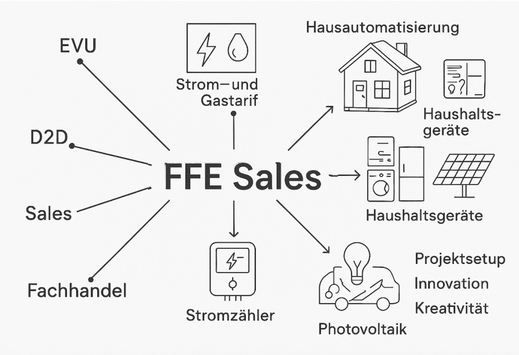 FFE Sales Dienstleistungen und Erfahrungen, Bild, Zeichnung, Vertriebswege und Kundenservice