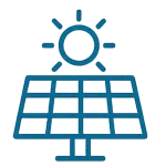 Icon-Outline-Solarpanles-blau-Sonne-medium